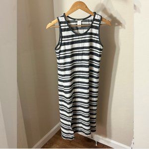 Matty M summer beach mini black tank dress striped with side slits Size: S